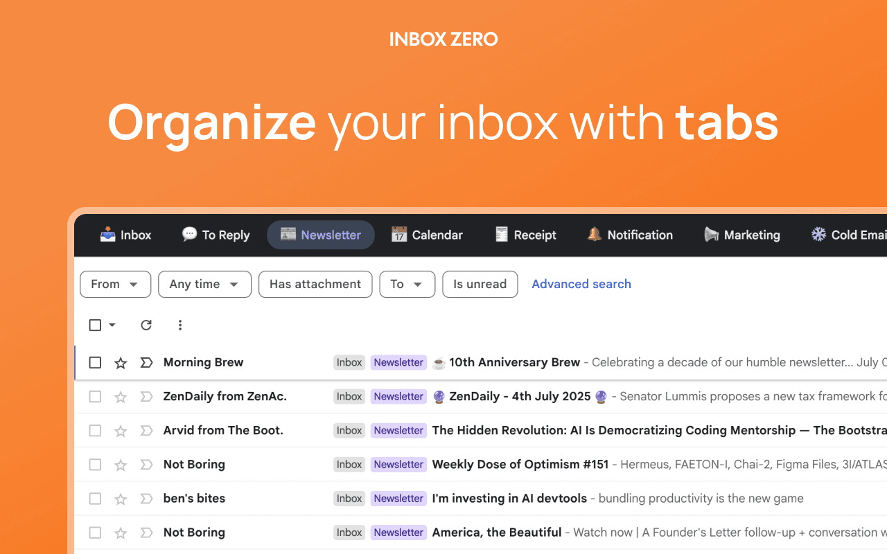 Inbox Zero's Chrome Extension's screenshot